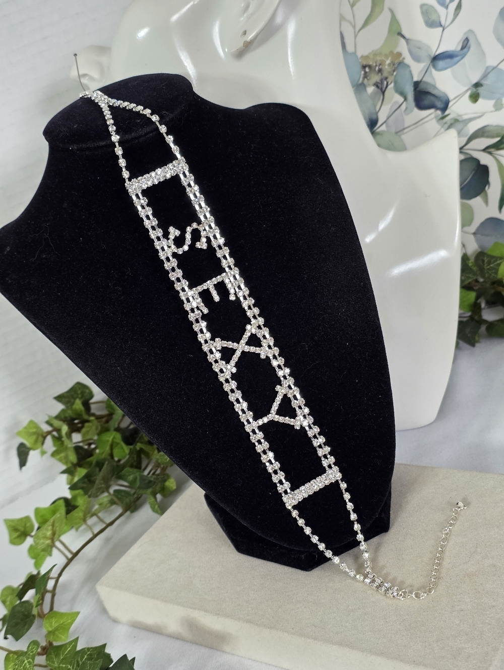 Silver Rhinestone SEXY Choker Necklace